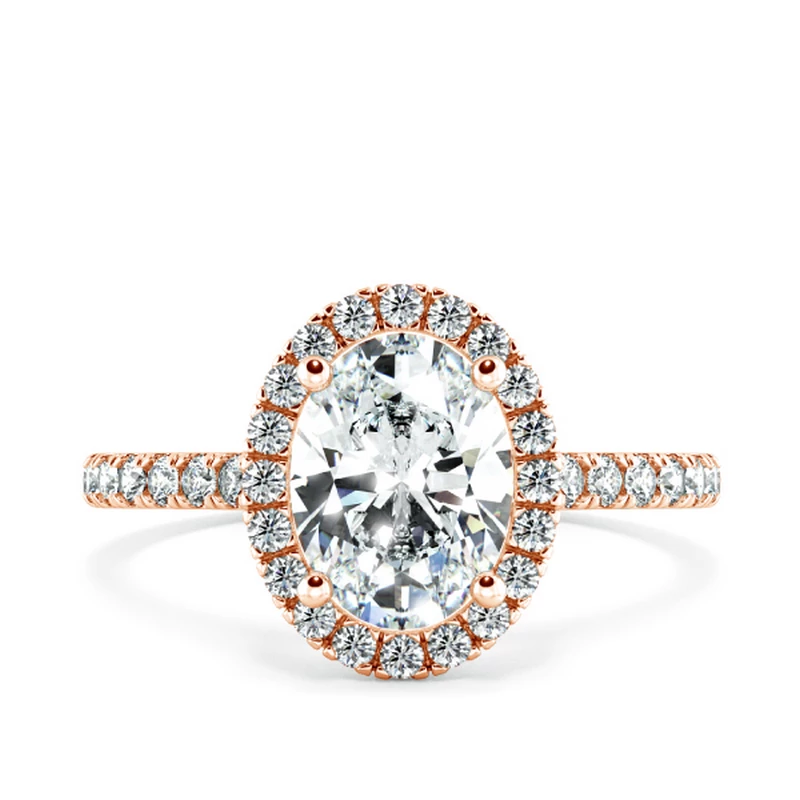 Nhẫn đính hôn Halo đai tấm NCH8501 2